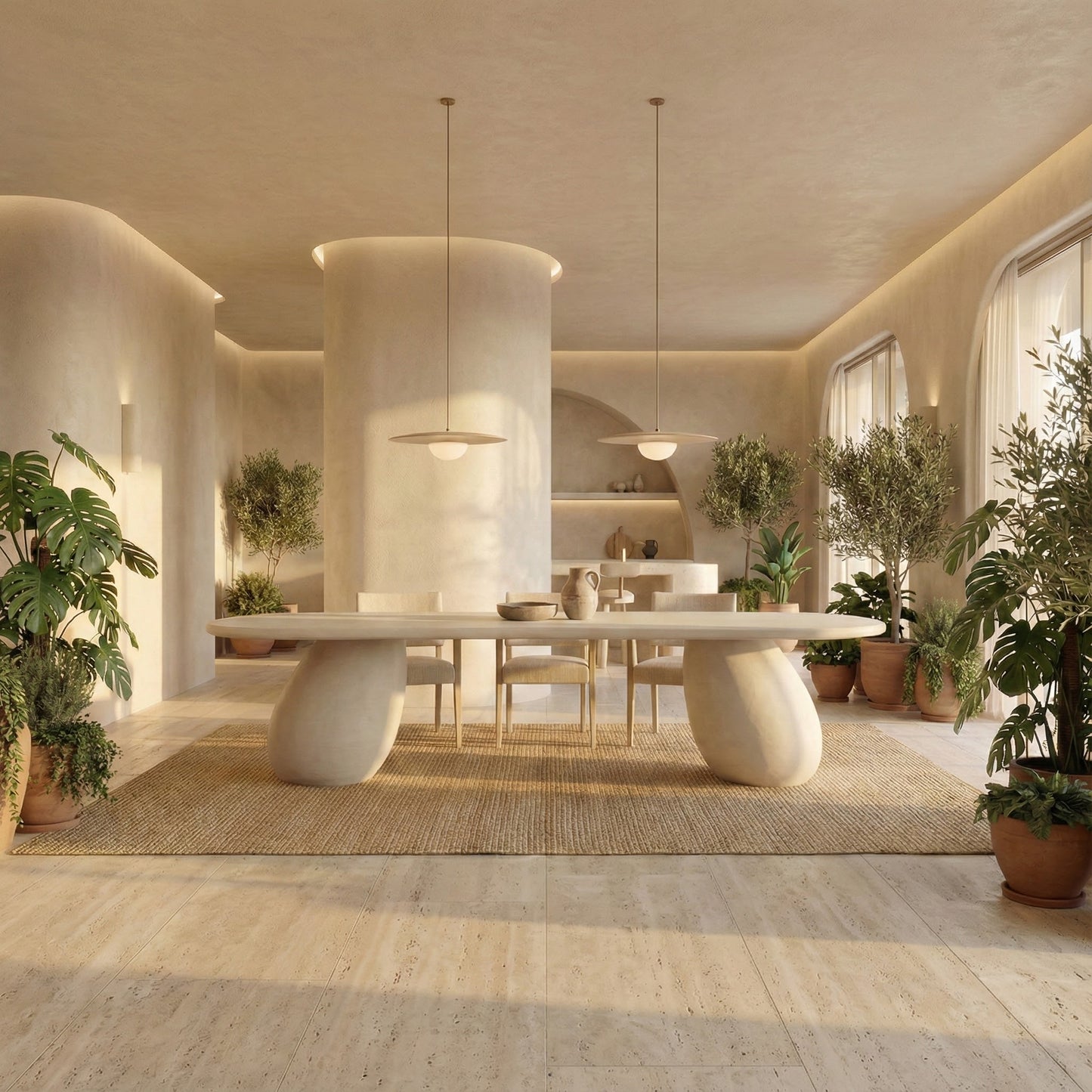 Ovum Dining Table - Microcement